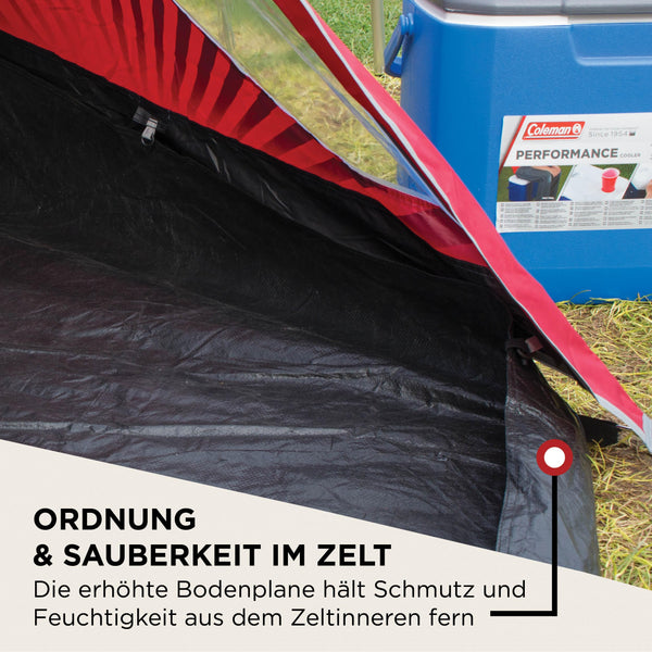 Coleman Tent The BlackOut | 3-4 man Festival Camping tent with BlackOut Bedroom Technology | extra dark bedrooms | 3-4 Person Dome Tent 100% waterproof with sewn in groundsheet