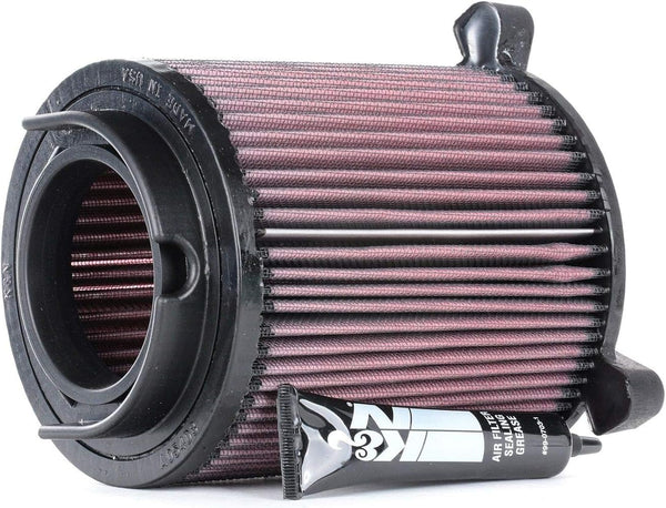 K&N Replacement air filter compatible with Audi A3 1.6 6/2003-2012 (excl. FSi) A3 2.0 excl. Turbo / div VAG (E-2014), Heather Red