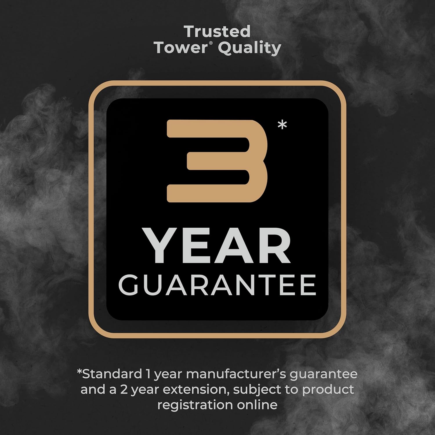 Tower T22030GLD PureSteam Infinity Xpress 8 Bar Steam Generator Iron, Ceraglide NanoElite Soleplate, AI-Auto Limescale Attack System, One Temp Technology, 1.5L Dual Tank Capacity, 3000W, Black & Gold