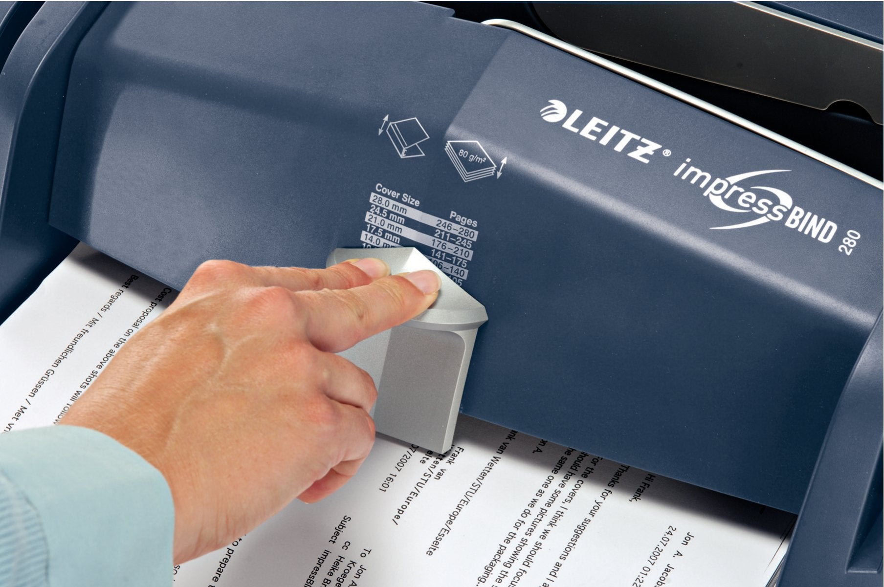 Leitz A4 Binding Machine, impressBIND 140, Silver/Blue