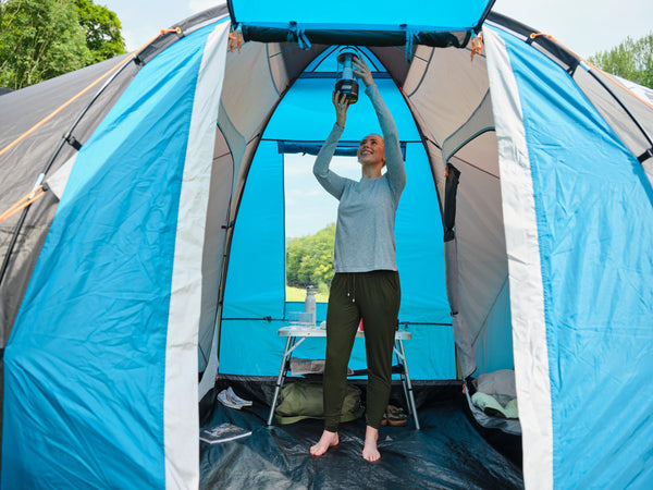 Coleman Spruce Falls 4 Tent | 4 Man Vis-a-Vis Family Tent with 2 opposite XXL size Bedrooms and Living area | 4 Person Camping Tent | 3000mm Waterproof | Sewn-in Groundsheet