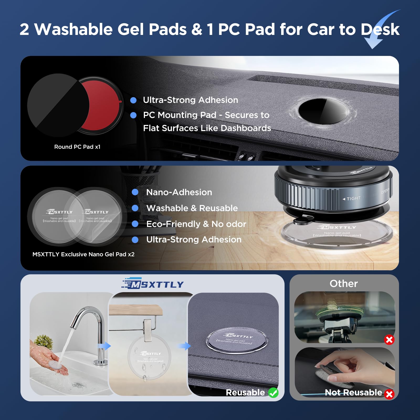 MSXTTLY Vacuum Magnetic Phone Holder for Car, 2025 Vmag-S1, Suction Phone Mount 360° Rotatable, Foldable & Adjustable, for iPhone 16 Pro MAX 15 14 13 12 & Android, Black