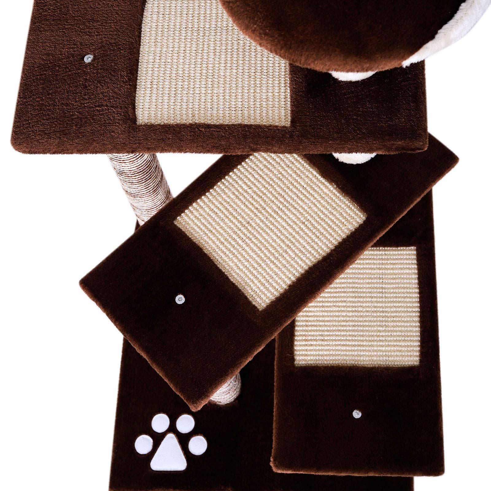 dibea Cat Scratcher Cat Tree Activity Centre Scratching Post 100 cm two coloured (brown/beige)