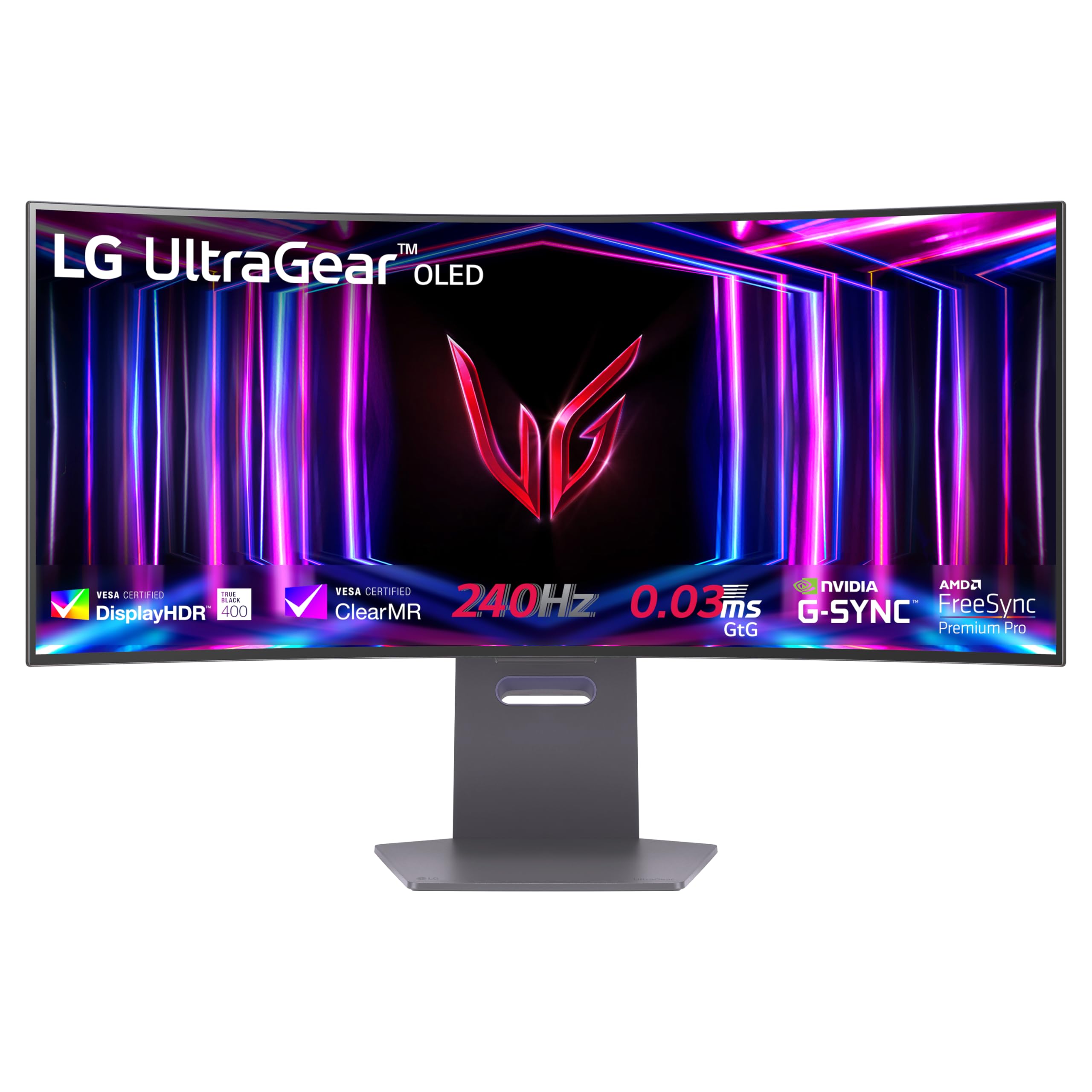 LG UltraGear OLED Gaming Monitor 32GS95UV-B, 32 inch UHD 4K, Dual mode 4K: 240Hz / FHD: 480Hz, 0.03ms Response Time, NVIDIA G-Sync & AMD FreeSync Premium Pro, 7W Stereo speakers, DisplayPort, HDMI 2.1