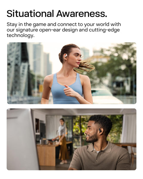 SHOKZ OpenFit 2 Open-Ear Headphones, True Wireless Bluetooth Earphones with Microphone, Earhook Earbuds with 48 Hours of Playtime, USB-C Fast Charging, IP55 Water-Resistant, with Carrying bag, Black