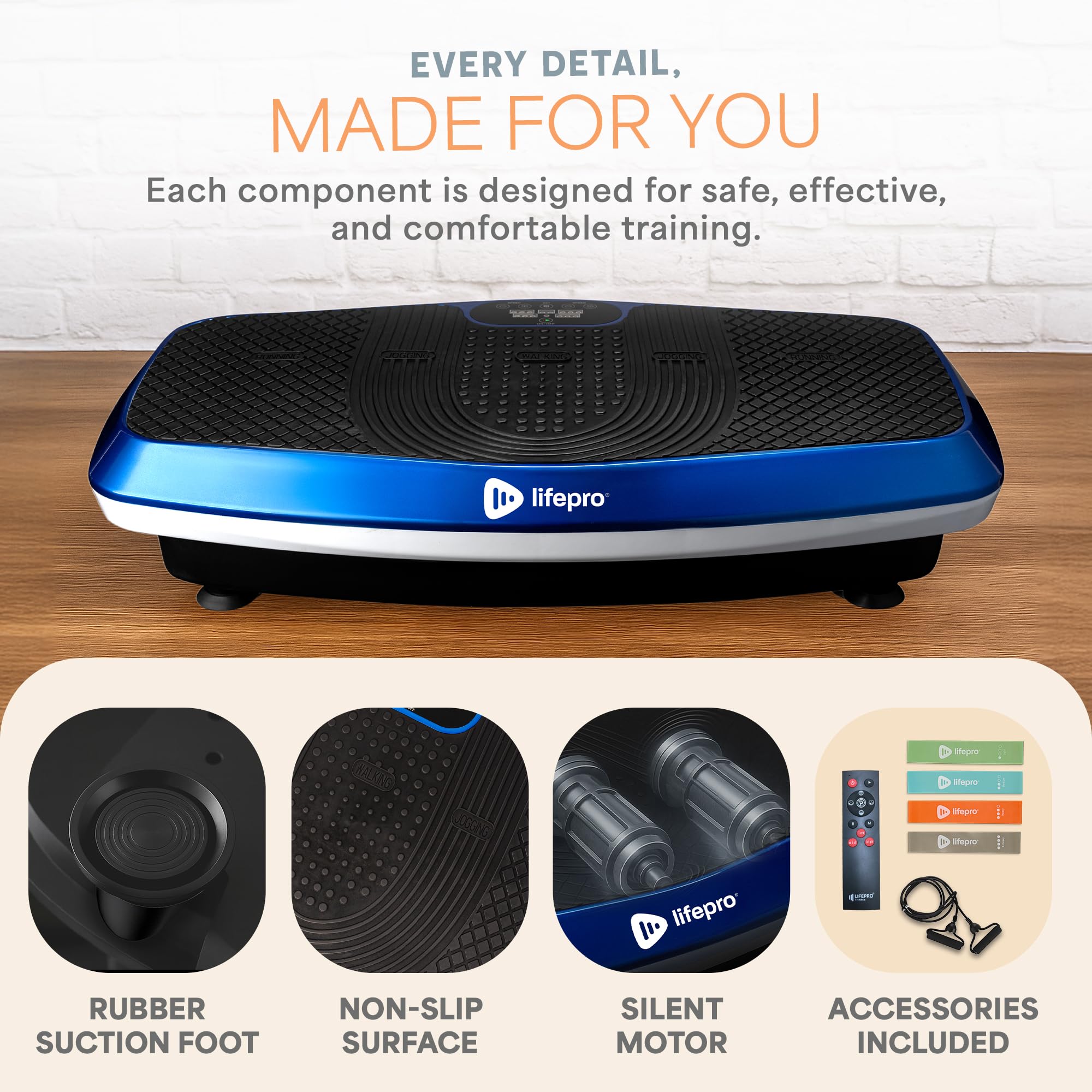 LifePro Hovert 3D Vibration Plate Machine, Dual Motor Oscillation, Lateral and 3D Motion Vibration Platform Machine, Full Body Workout Equipment for Home Exercise and Fitness Training