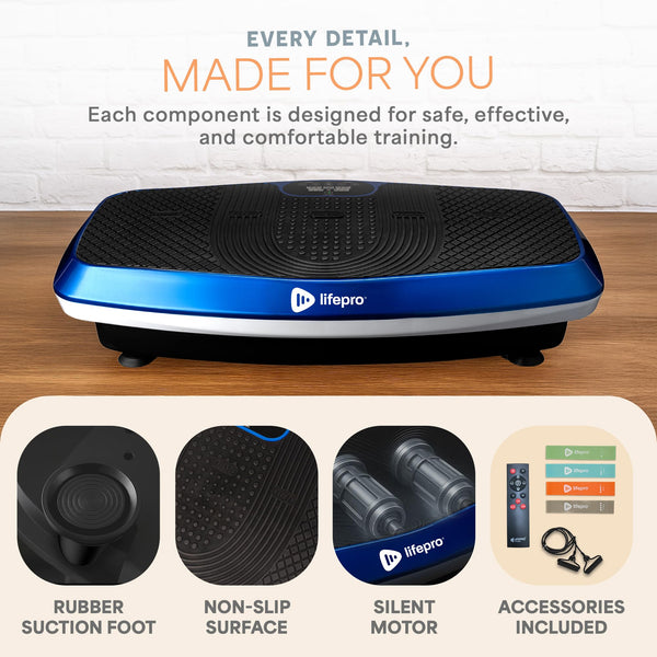 LifePro Hovert 3D Vibration Plate Machine, Dual Motor Oscillation, Lateral and 3D Motion Vibration Platform Machine, Full Body Workout Equipment for Home Exercise and Fitness Training