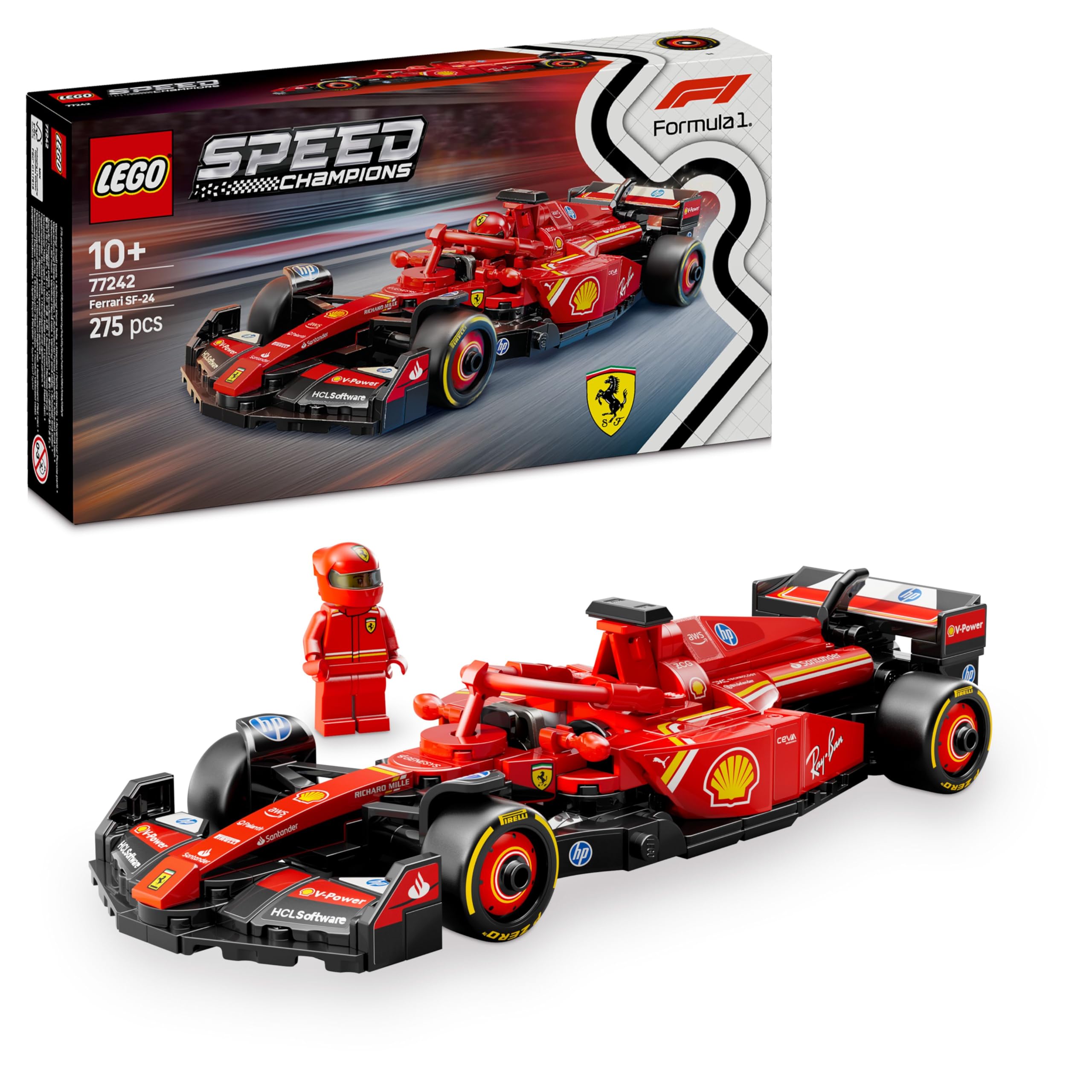 LEGO Speed Champions McLaren F1 Team MCL38 Race Car Toy with a Collectible Formula 1 Driver Minifigure - Model Kits for 10+ Year Old Boys & Girls or Adult Motorsport Fans 77251