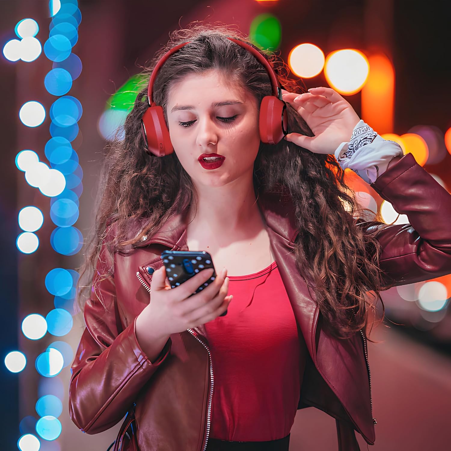 Active Noise Cancelling Wireless Headphones, 100H Playtime with Microphone, Over- Ear Bluetooth Headphones with Deep Bass,Fast Charging for Travel,Office,Home