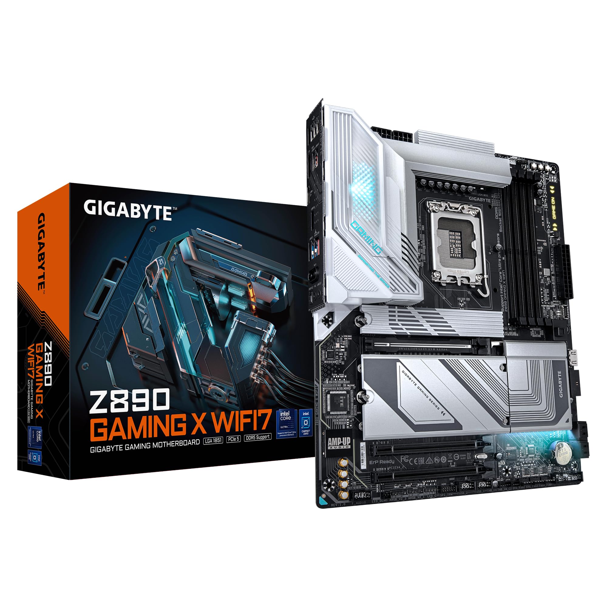 GIGABYTE Z890I AORUS ULTRA Motherboard - Supports Intel Core Ultra (Series 2) CPUs, 8+1+2 phases VRM, up to 8800MHz DDR5 (OC), 1xPCIe 5.0 + 1xPCIe 4.0, Wi-Fi 7, 2.5GbE LAN, Thunderbolt 4