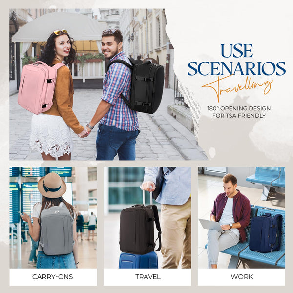 for Ryanair Cabin Bags 40x20x25 Underseat Bag,Small Travel Backpack Cabin Size Carry-ons for Women Men,Hand Luggage for Overnight,Casual Daypack with Laptop Compartment,Anti Theft Pocket