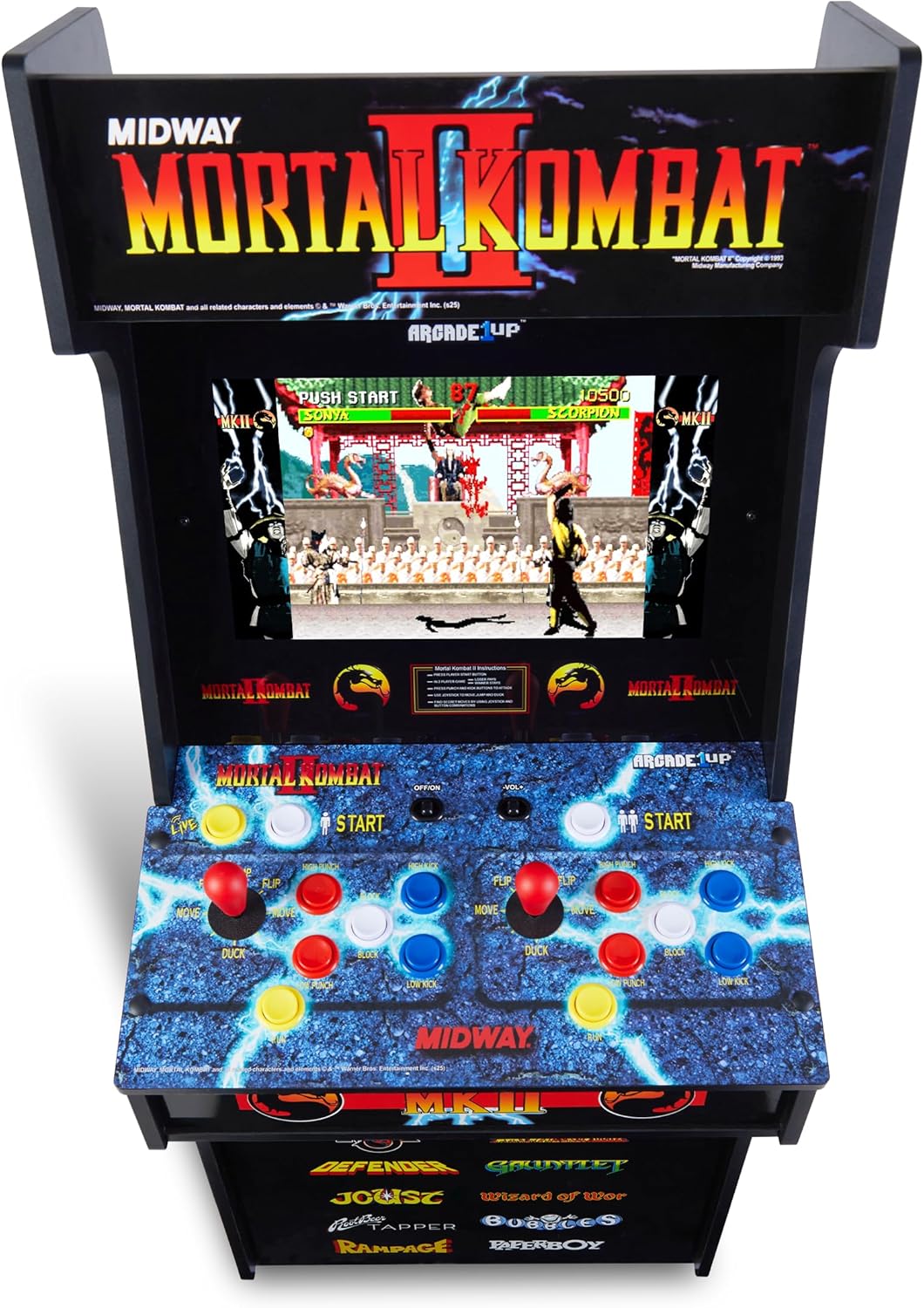 Arcade1Up Mortal Kombat Classic SE Arcade Game Machine – 1.22 Meter Cabinet, 13 Classic Video Games, 39.62 cm IPS Display, Easy Assembly, Perfect for Home Gaming
