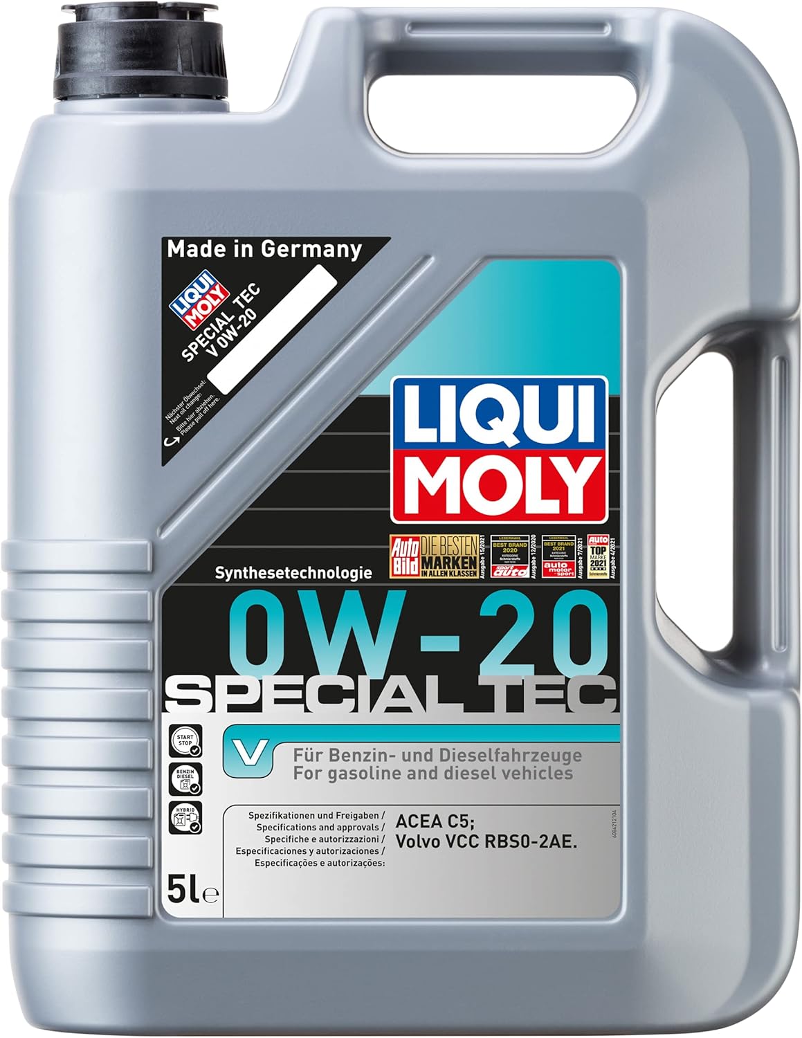 LIQUI MOLY Special Tec V 0W-20 | 5 L | Synthesis technology motor oil | SKU: 20632