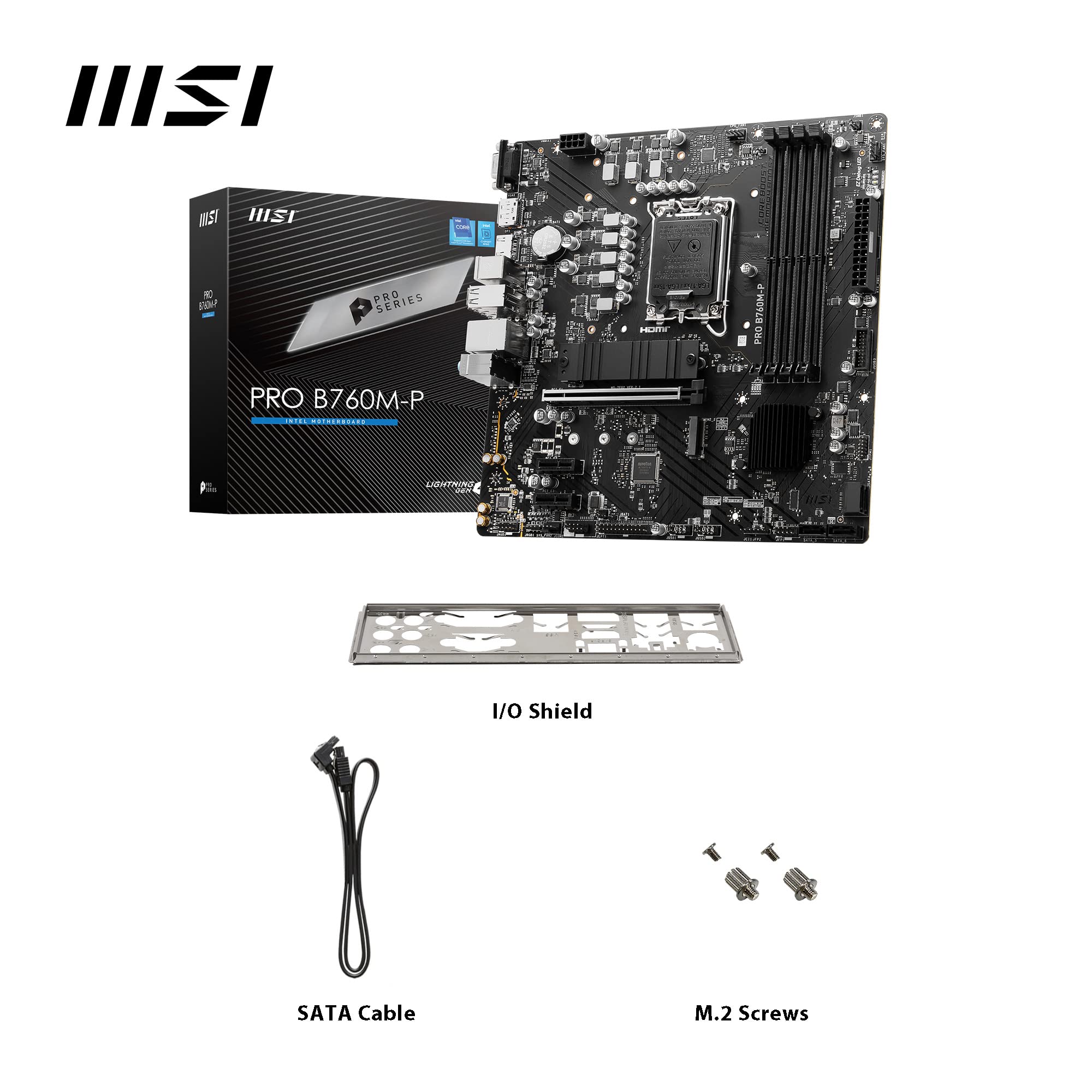 MSI B760 GAMING PLUS WIFI DDR4 Motherboard, ATX - Supports Intel 14th, 13th & 12th Gen Core Processors, LGA 1700 - DDR4 Memory Boost 5333+MHz/OC, 1x PCIe 4.0 x16, 2 x M.2 Gen4, 2.5G LAN, Wi-Fi 6E
