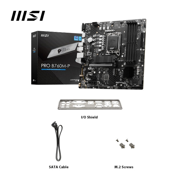 MSI B760 GAMING PLUS WIFI DDR4 Motherboard, ATX - Supports Intel 14th, 13th & 12th Gen Core Processors, LGA 1700 - DDR4 Memory Boost 5333+MHz/OC, 1x PCIe 4.0 x16, 2 x M.2 Gen4, 2.5G LAN, Wi-Fi 6E