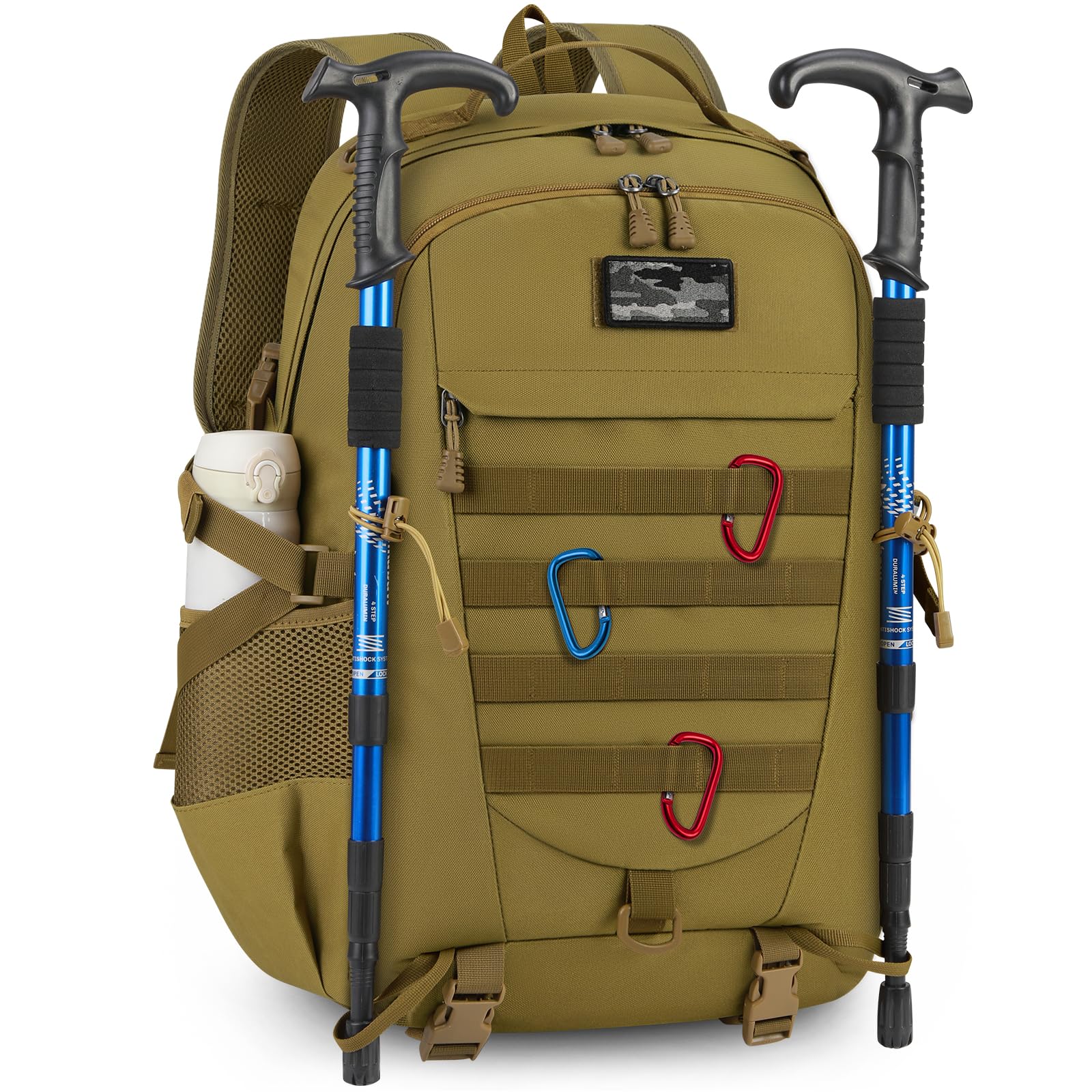 RAINSMORE Military Tactical Backpack Large Hiking Camping Rucksack 40L Water Resistant Molle Hunting Trekking Rucksack Black