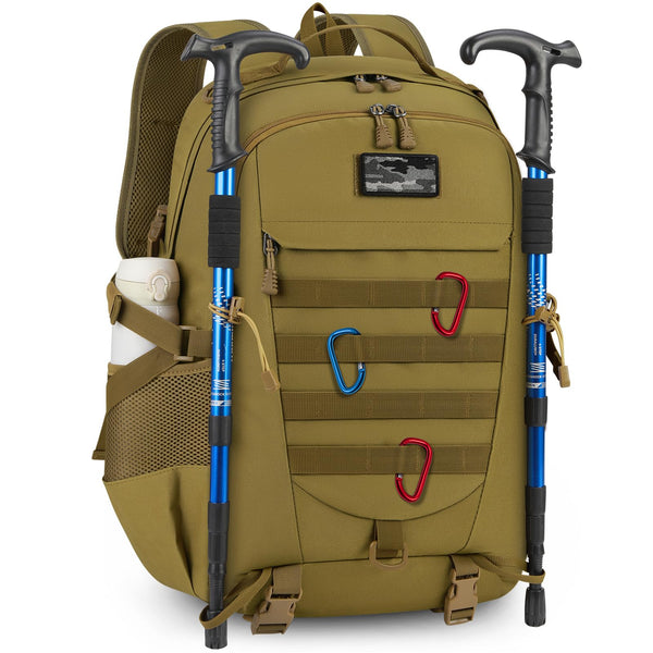 RAINSMORE Military Tactical Backpack Large Hiking Camping Rucksack 40L Water Resistant Molle Hunting Trekking Rucksack Black