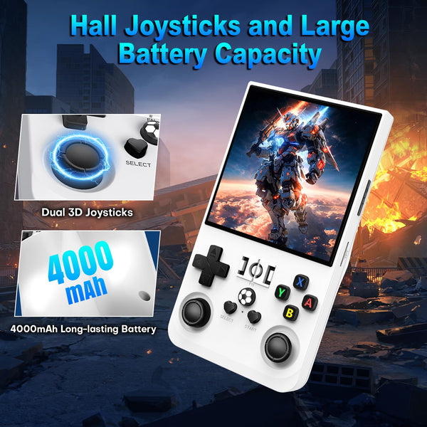 2025 New Upgrade R36MAX Retro Handheld Game Console with 64GB Built-in 18000+ Classic Games, Portable Video Gaming Console Linux System 4.0 Inch IPS Screen, 4000mAh Rechargeable Battery-Black