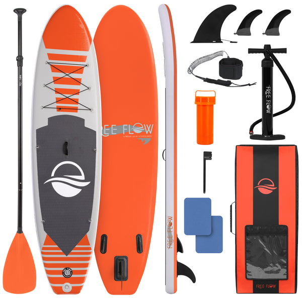 SereneLife Inflatable Stand Up Paddle Board, SUP Board- Paddleboards for Adults & Youth, Surfing Board Kit, 0.63cm Thick Standup Paddleboarding, Non-Slip Deck, Wide Stance, Surf Control w/Backpack