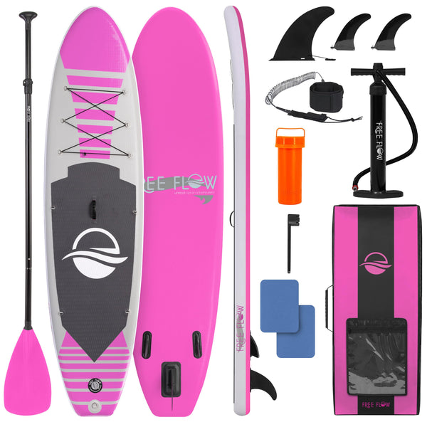 SereneLife Inflatable Stand Up Paddle Board, SUP Board- Paddleboards for Adults & Youth, Surfing Board Kit, 0.63cm Thick Standup Paddleboarding, Non-Slip Deck, Wide Stance, Surf Control w/Backpack