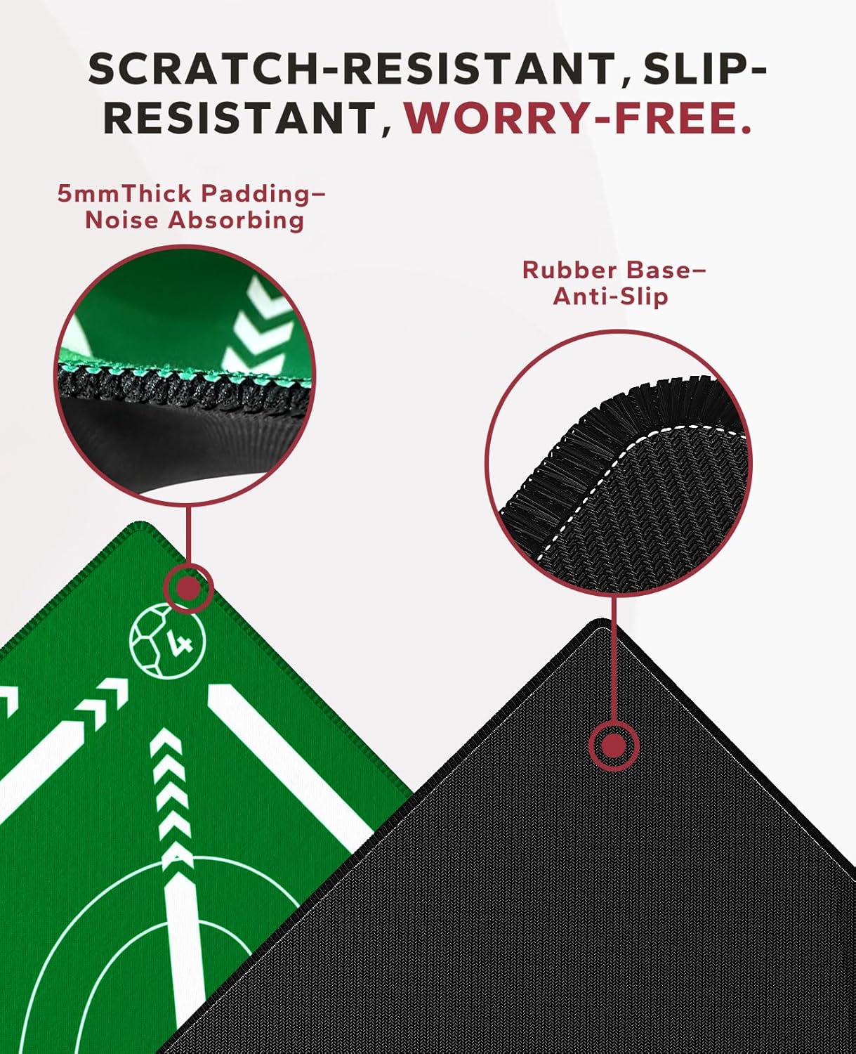 HAPBEAR Football Training Mat – 0.5 cm Thick Anti-Slip, No-Curl Football Mastery Mat with Free Juggling Belt, Resistance Bands, Storage Bag & Workout Guide | Ideal Football Gift for Boys & Kids