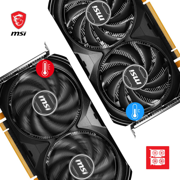 MSI GeForce RTX 4060 VENTUS 2X WHITE 8G OC Gaming Graphics Card - 8GB GDDR6X, PCI Express Gen 4, 128-bit, 3x DP v 1.4a, HDMI 2.1a (Supports 4K & 8K HDR)