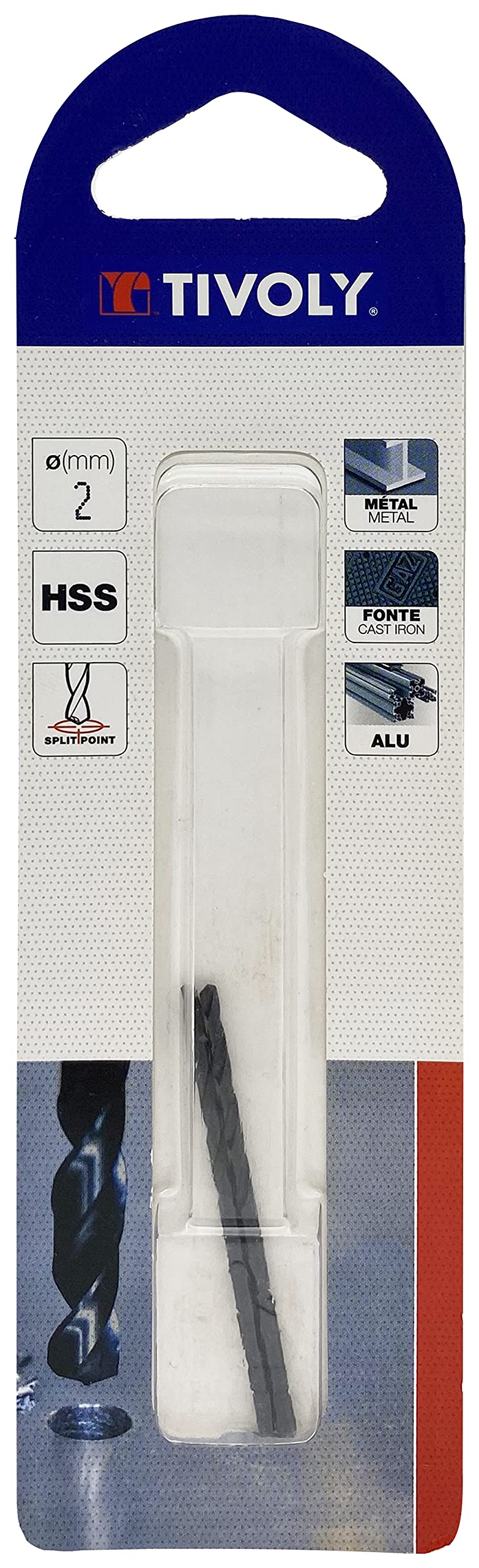 Tivoly 11436720300 TX Metal Drill Bit Diameter 3.0 mm Pack of 2