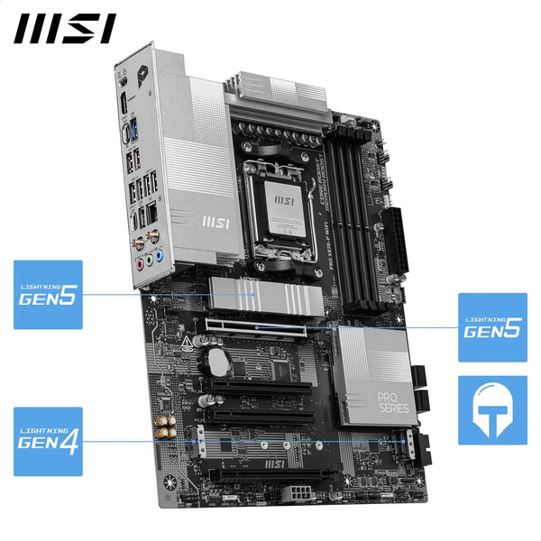MSI X670E GAMING PLUS WIFI Motherboard, ATX - Supports AMD Ryzen 9000 / 8000 / 7000 Series Processors, AM5 - 80A SPS VRM, DDR5 Memory Boost 7800+ MHz/OC, PCIe 5.0 x16, M.2 Gen5, Wi-Fi 6E
