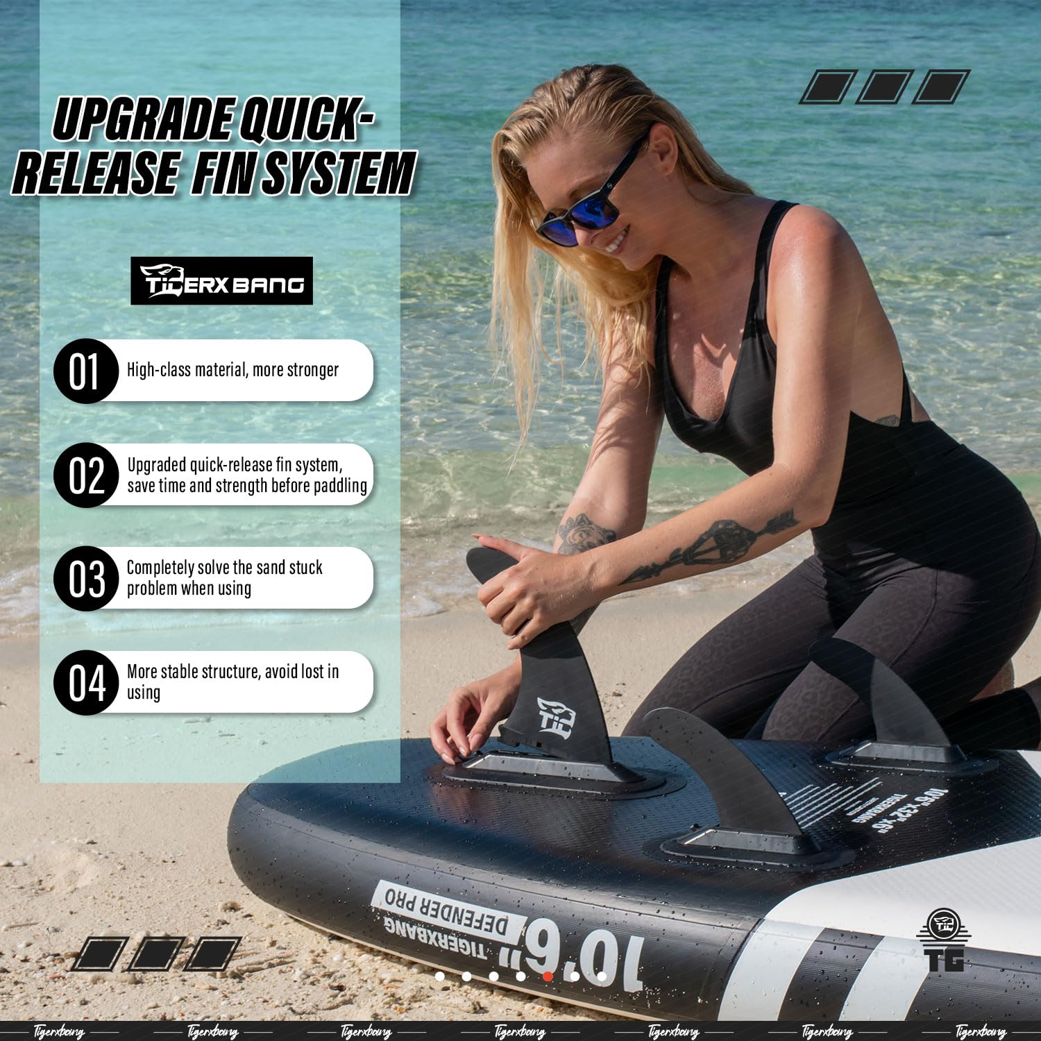 TIGERXBANG Stand Up Paddle Boards 10'6" x 32" x 6"丨10' x 31" x 6" with Premium SUP Board Accessories, Inflatable Paddle Boards for Adults/Kids Stand Up PaddleBoarding