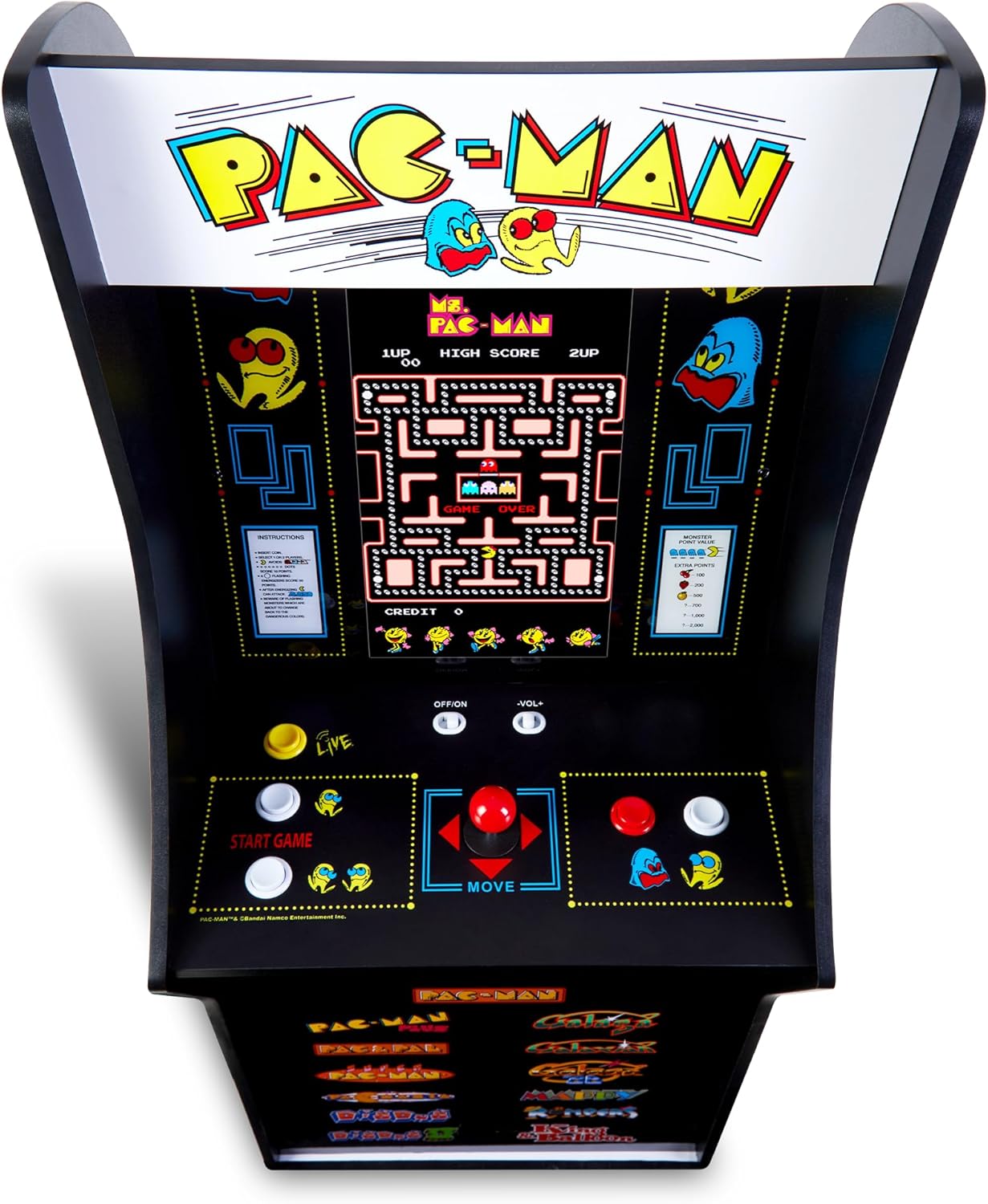 Arcade1Up PAC-MAN Classic SE Arcade Game Machine – 1.22 Meter Cabinet, 13 Classic Video Games, 39.62 cm IPS Display, Easy Assembly, Perfect for At-Home Gaming