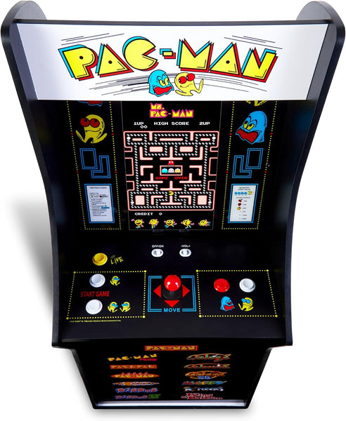 Arcade1Up PAC-MAN Classic SE Arcade Game Machine – 1.22 Meter Cabinet, 13 Classic Video Games, 39.62 cm IPS Display, Easy Assembly, Perfect for At-Home Gaming