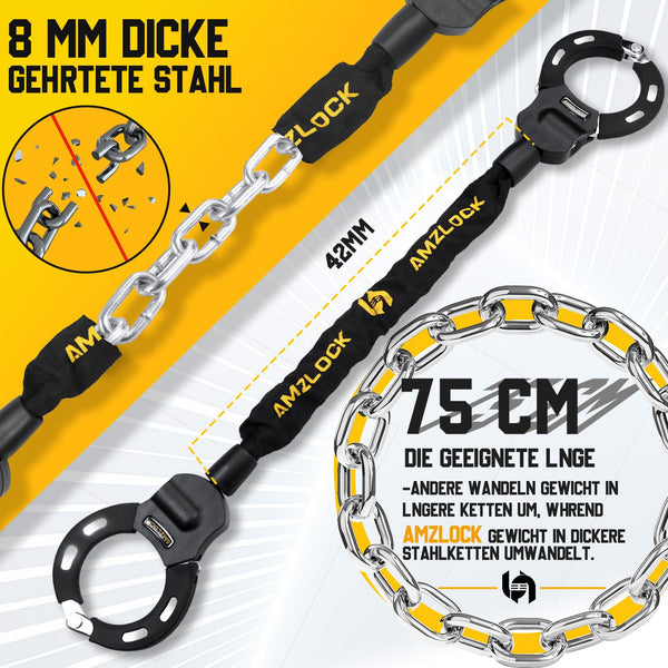 AMZLOCK Bike Lock, Electric Scooter Lock, Anti-Theft Device for Scooters/Electric Scooters/Bicycles/Motorcycles, High-Security HandcuffLock with Keys