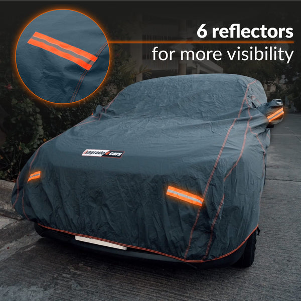 Upgrade4cars Outdoor Car Cover waterproof & breathable | Universal Full Garage for all Seasons | Car - XXL (225 * 80 * 47 inch)