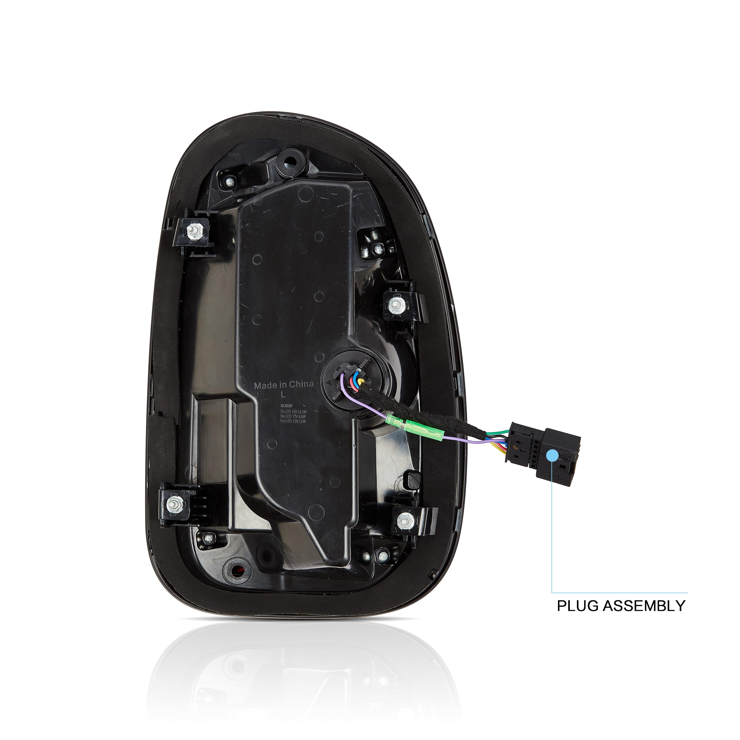 VLAND LED Tail Light Compatible with BMW Mini Cooper F55 F56 F57 2014-2021, Rear Lights with Sequential Turn Signal, Electroplated housing, Red