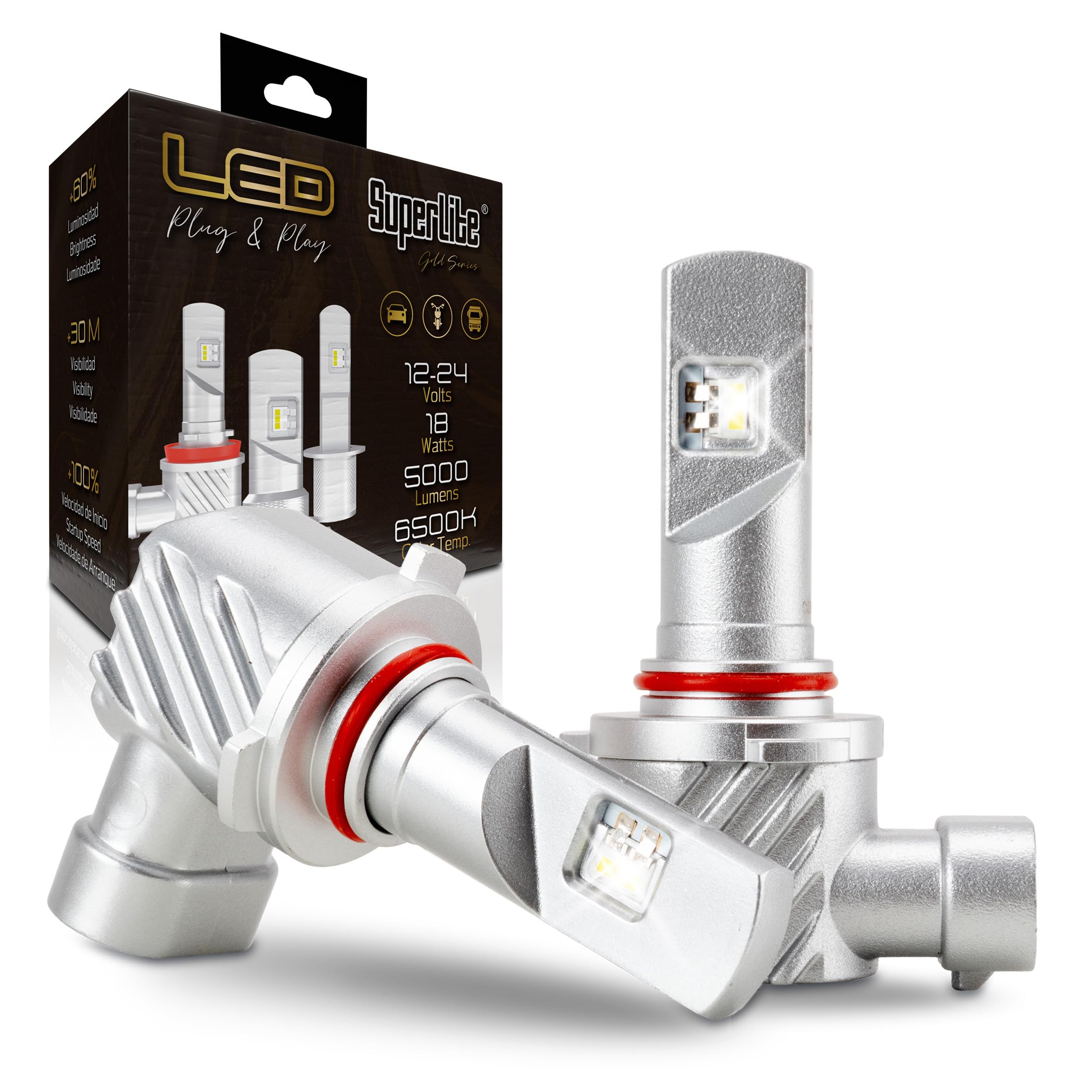 Superlite Set of 2 T10 Bulbs with 18 Leds from the Blue Series range. CanBus Technology and 6500K Colour Temperature. Ideal for Car and Truck.