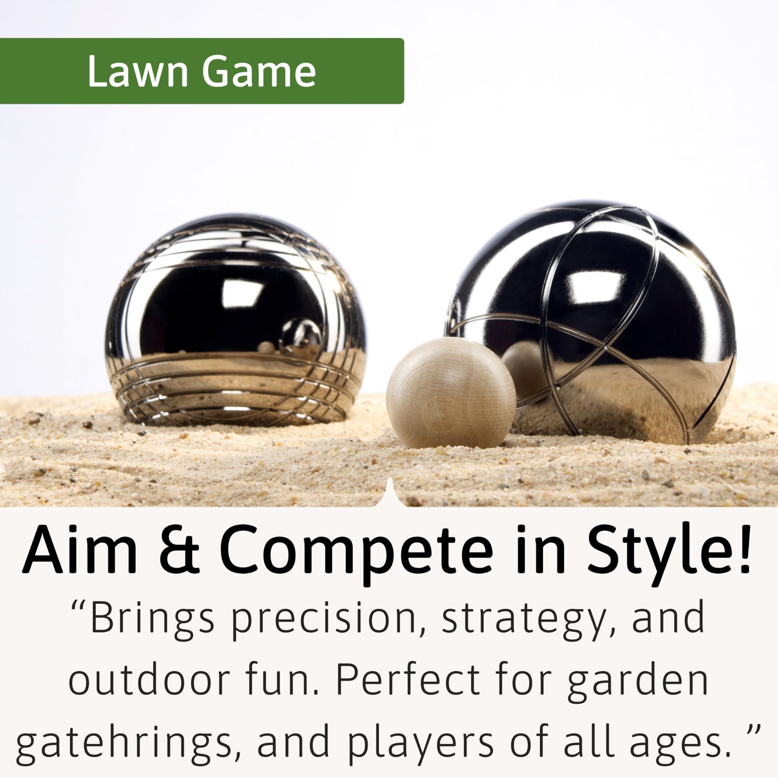 Jaques of London Luxury Boules Set | Steel Garden Petanque Set for Families | Quality Outdoor Games for Over 220 Years