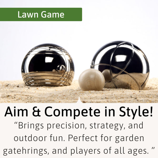 Jaques of London Luxury Boules Set | Steel Garden Petanque Set for Families | Quality Outdoor Games for Over 220 Years