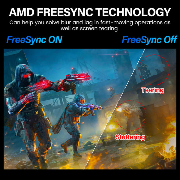 Curved Monitor 27 Inch 100Hz, PC Gaming Monitor with Speakers, AMD FreeSync Full HD 1080p Ultra-Thin Zero Frame Display for Home Office Business