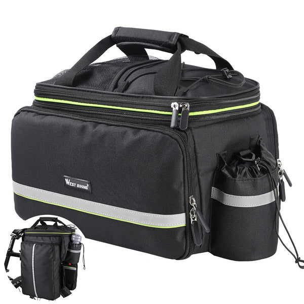 UBORSE Bike Pannier Bag Bike Rear Seat Trunk Bag 35L Waterproof Extended Cycling Storage Bag Pannier Rack for MTB Mountain Bike