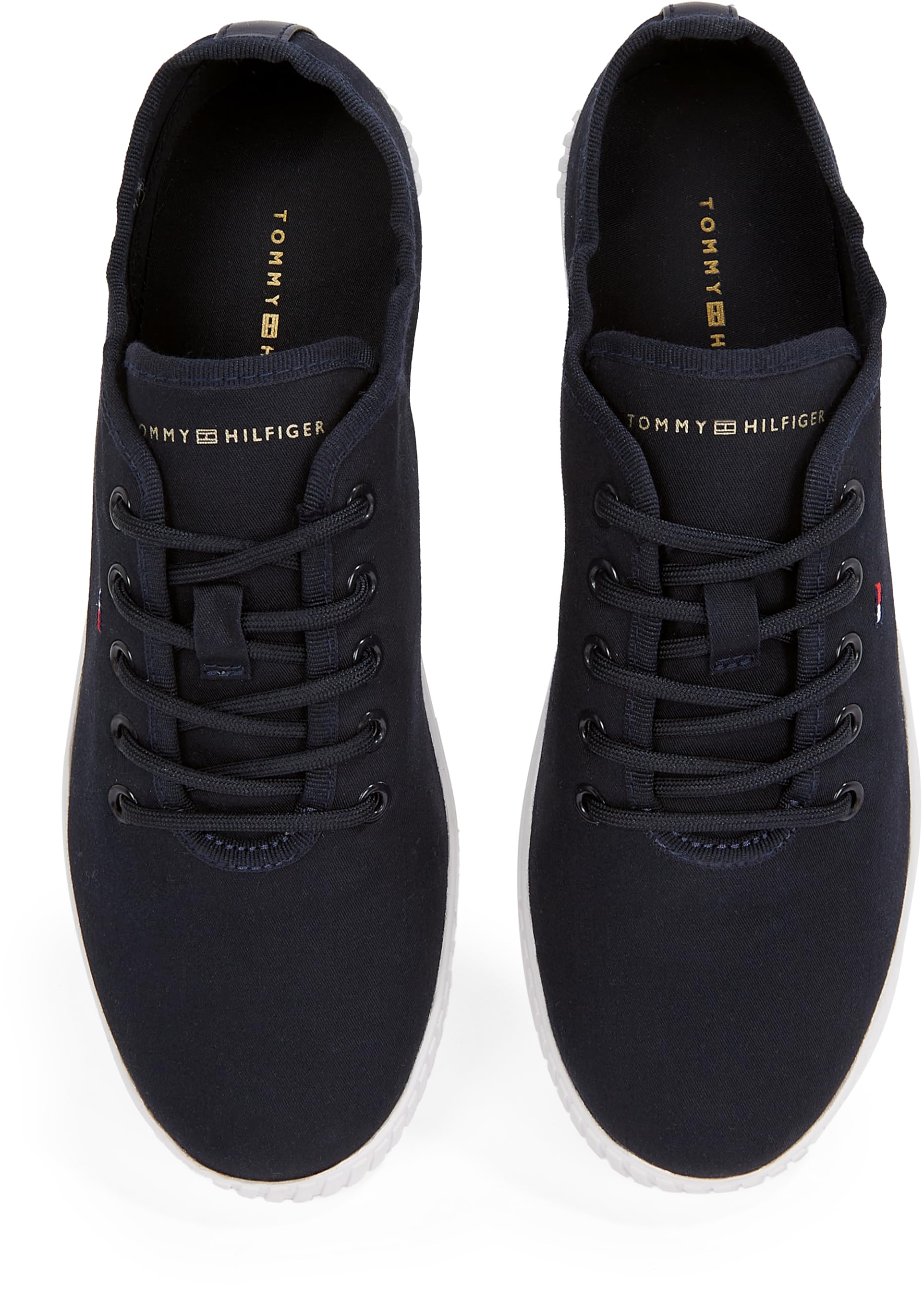 Tommy Hilfiger Women's Canvas Lace Up Sneaker Fw0fw08641 Low Top