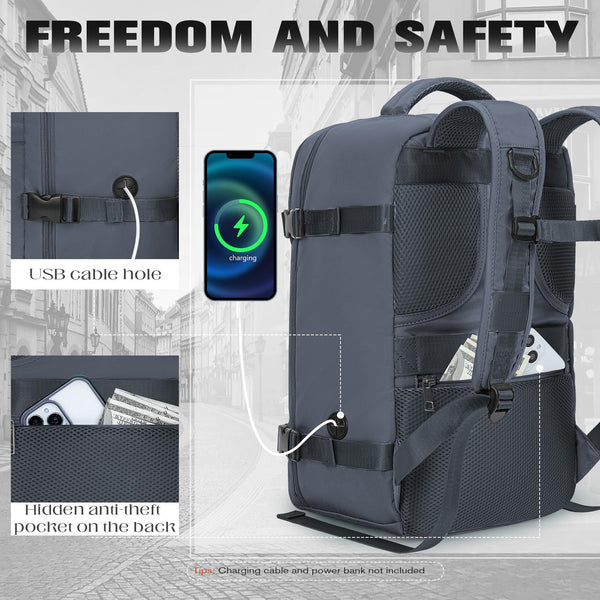 Cabin Bags 40x20x25 for Ryanair, Small Underseat Carry On Travel Backpack Casual Hand Luggage Flight Loptop Bags for Women Men Cabin Size Rucksack