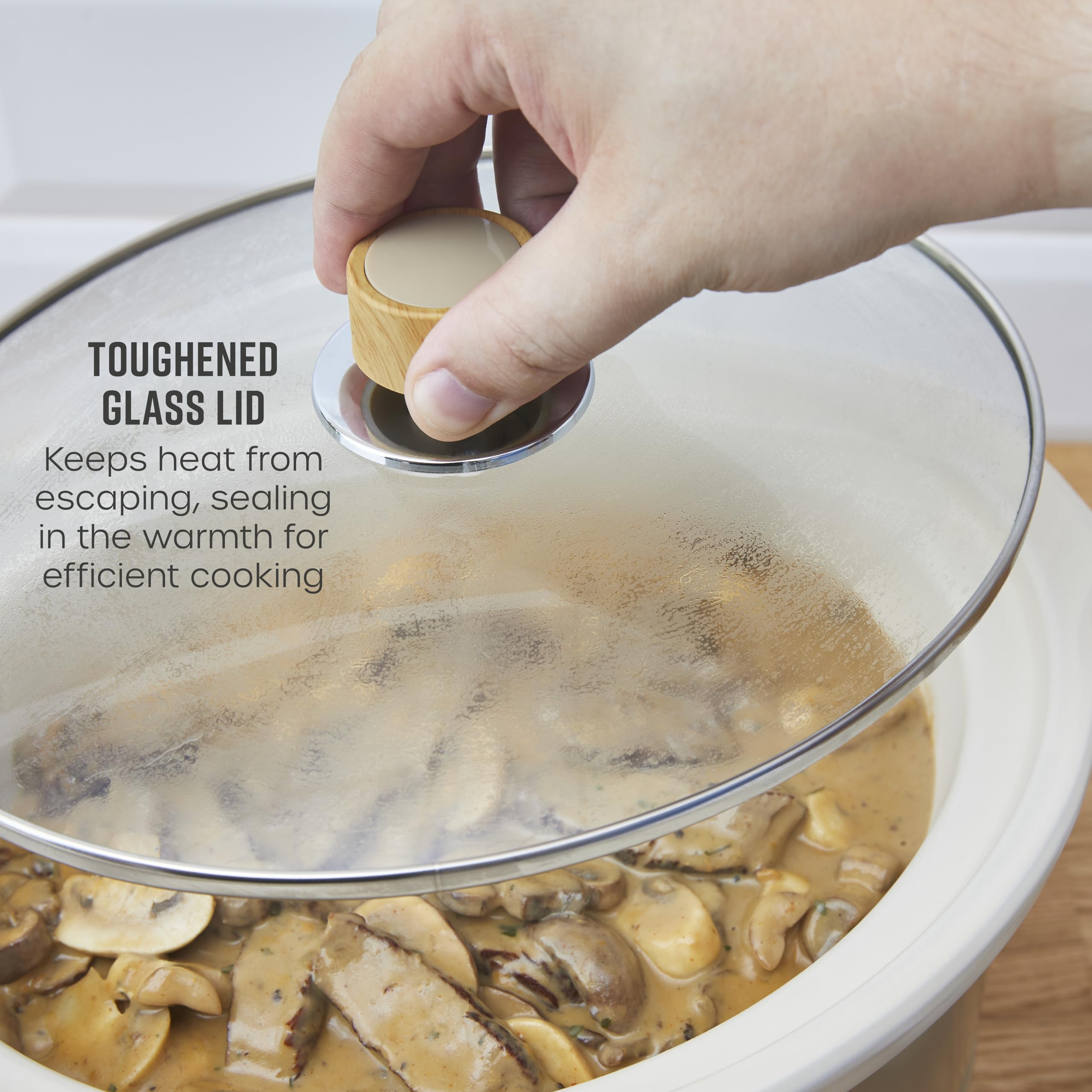 Swan SF17021GRYN Nordic Slow Cooker with 3 Temperature Settings, Keep Warm Function, 3.5L, 200W, Matte Grey