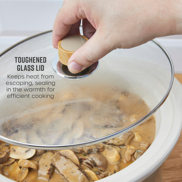 Swan SF17021GRYN Nordic Slow Cooker with 3 Temperature Settings, Keep Warm Function, 3.5L, 200W, Matte Grey