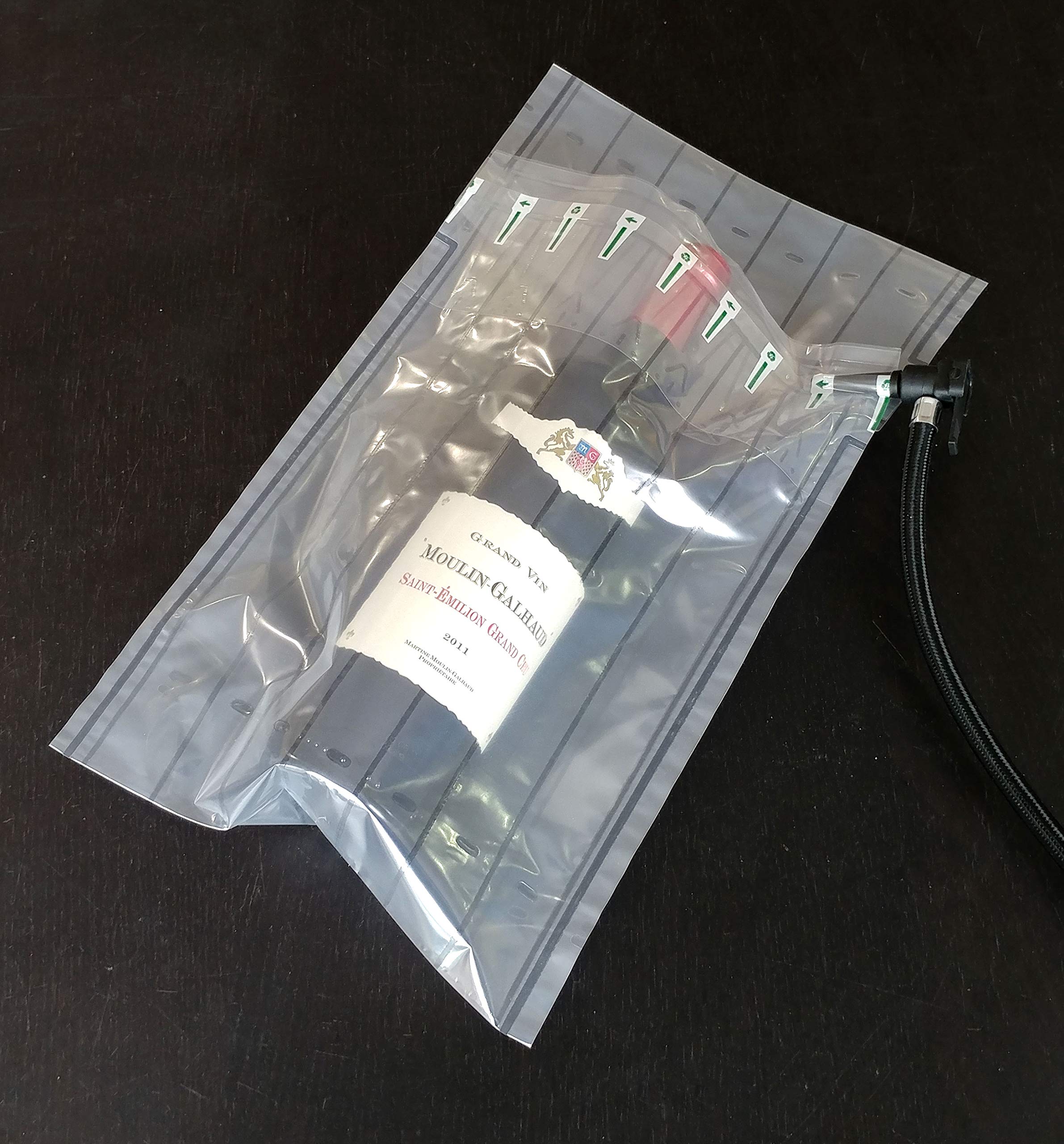 Evergreen Goods 10 x Single Wine & Beer Bottle Cardboard Box with Inflatable Air Cushion Packaging | Quantity Discounts | 370 x 130 x 130mm Carton |