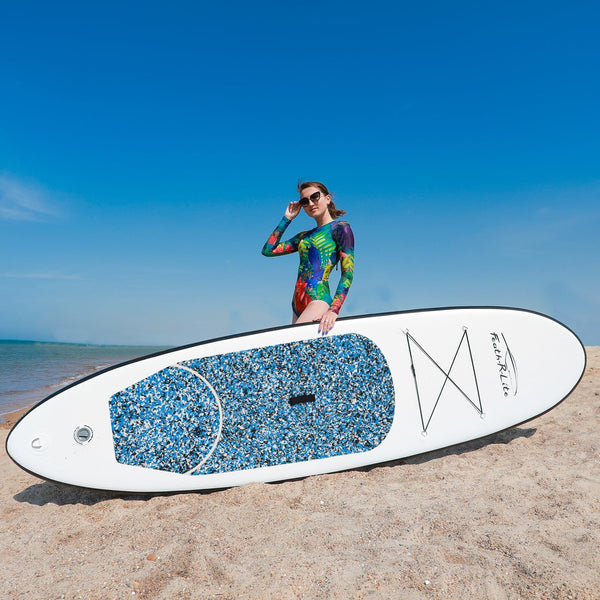 FunWater Inflatable Stand Up Paddle Board with Accessories,SUP Paddle Board Ultra-Light Includes ISUP,Adjustable Paddle,Pump,Dry Bag,Fin,Leash,Paddle Boards 11 FT for Youths and Adults