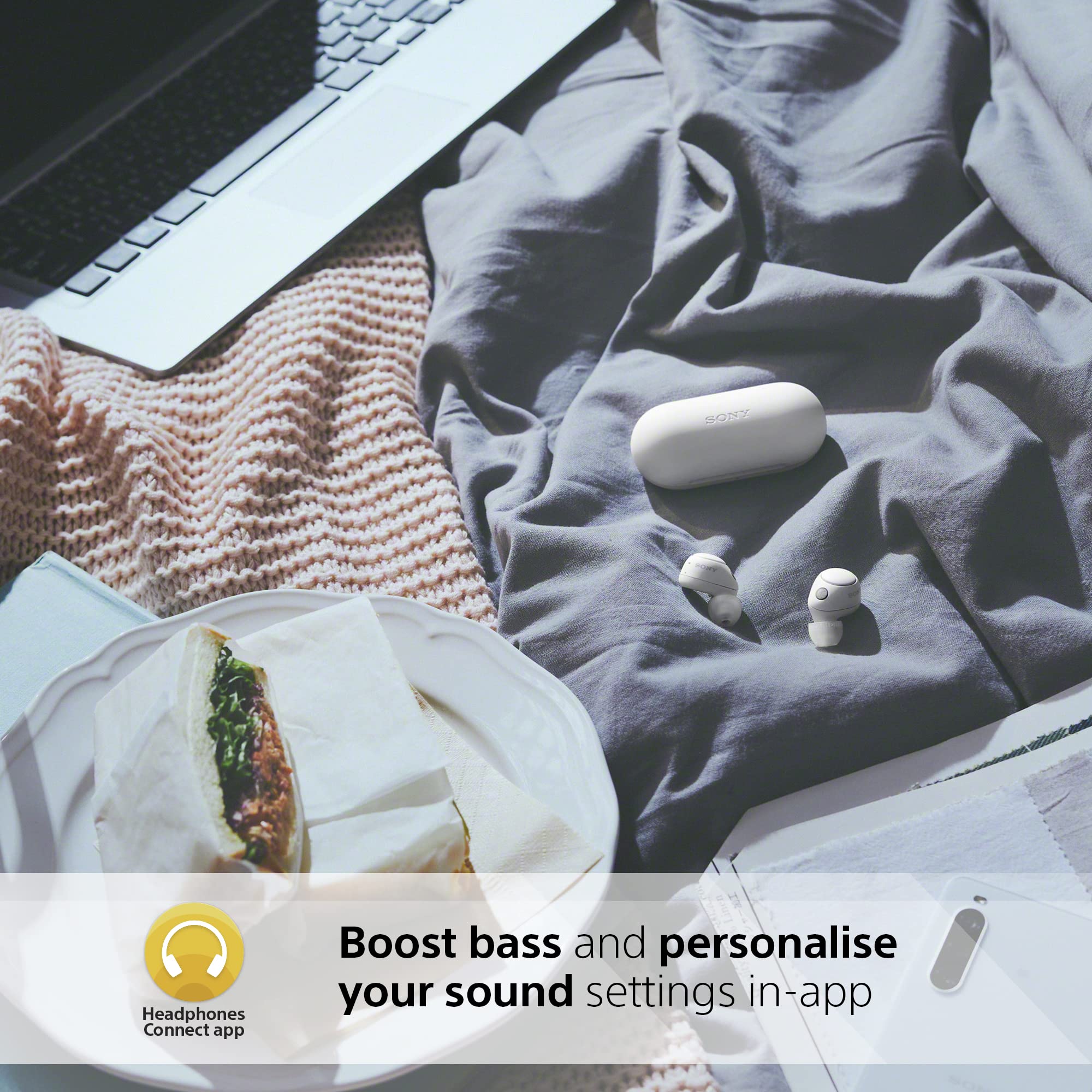 Sony WF-C700N Wireless, Bluetooth, Noise Cancelling Earbuds (Small, Lightweight Earbuds with Multi-Point Connection, IPX4 rating, up to 20 HR battery, Quick Charge, iOS & Android) Black