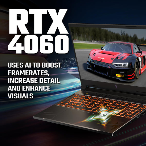 Acer Nitro V16 ANV16-41 Gaming Laptop - AMD Ryzen 7 8845HS, 16GB, 1TB SSD, NVIDIA GeForce RTX 4060, 16" WUXGA 165Hz, Windows 11 , Black