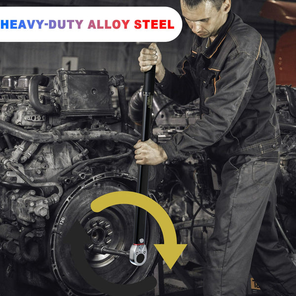 1/2" Torque Wrench Set, Car Wheel Torque Spanner 20-230 Nm with 3/8'' Adapter, ± 3% Accuracy, 72 Tooth for Car Repair, Tire Replacement Etc