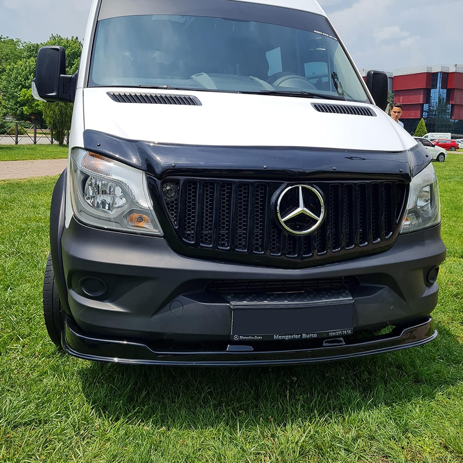 Front Splitter Compatible with Mercedes Sprinter W906 2014-2018 Gloss Black