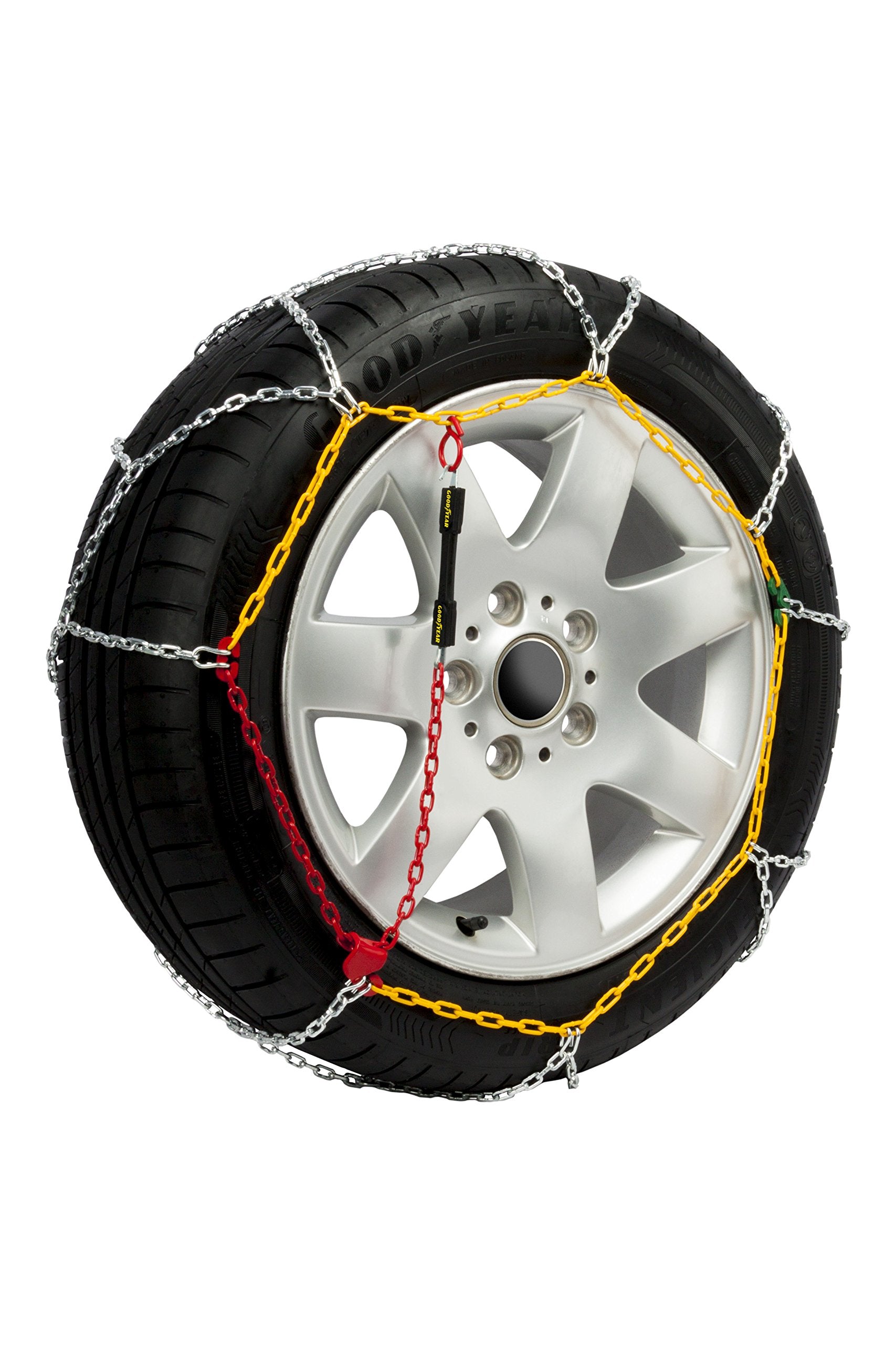 Goodyear Set of 2 x 9 mm Metallic Car Snow Chains Size 110 with Automatic Tensioner
